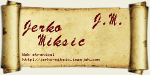 Jerko Mikšić vizit kartica